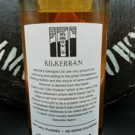 Kilkerran Work in Progress  WIP 1 white back label