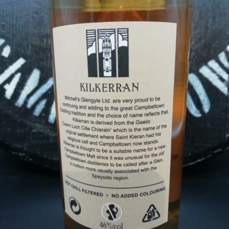 Kilkerran Work in Progress  WIP 4 orange back label