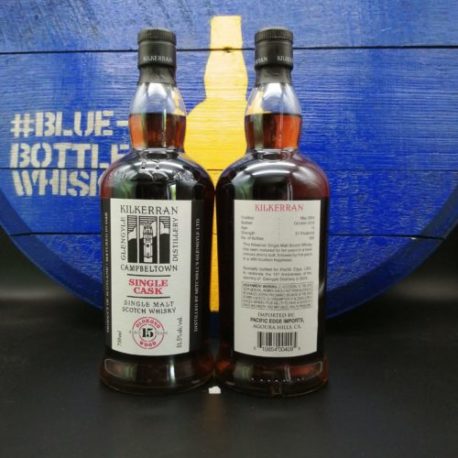 Kilkerran 15 yo Pacific Edge USA Front and Back label 51,5 Oloroso