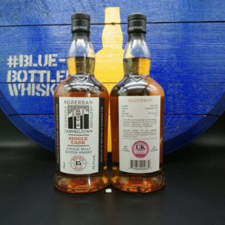 Kilkerran 15 yo UK Front and Back label 53,1 Bourbon