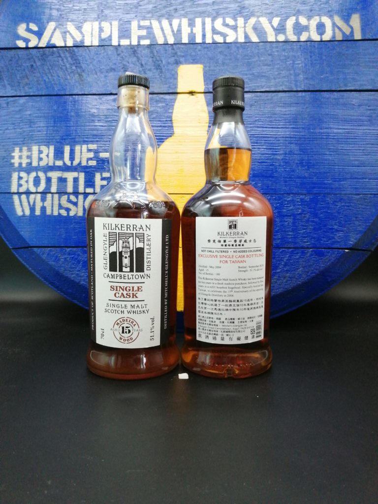 Kilkerran 15 yo Madeira Taiwan Front and Back label 51,1